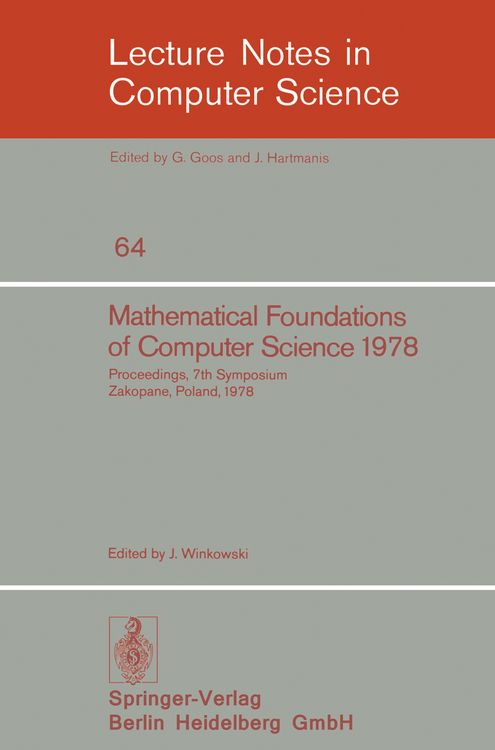 Produktbild: Mathematical Foundations of Computer Science 1978