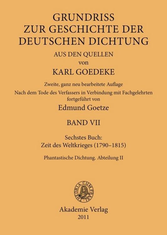 Produktbild: Siebentes Buch: Zeit des Weltkrieges (1790&ndash;1815)