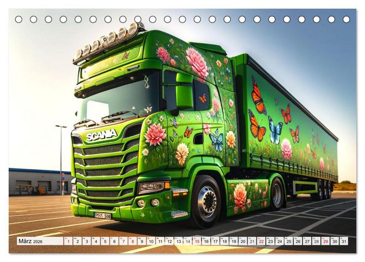 Produktbild: Faszination Truck: KI-Designs von Lack und Leistung (Tischkalender 2026 DIN A5 quer), CALVENDO Monatskalender
