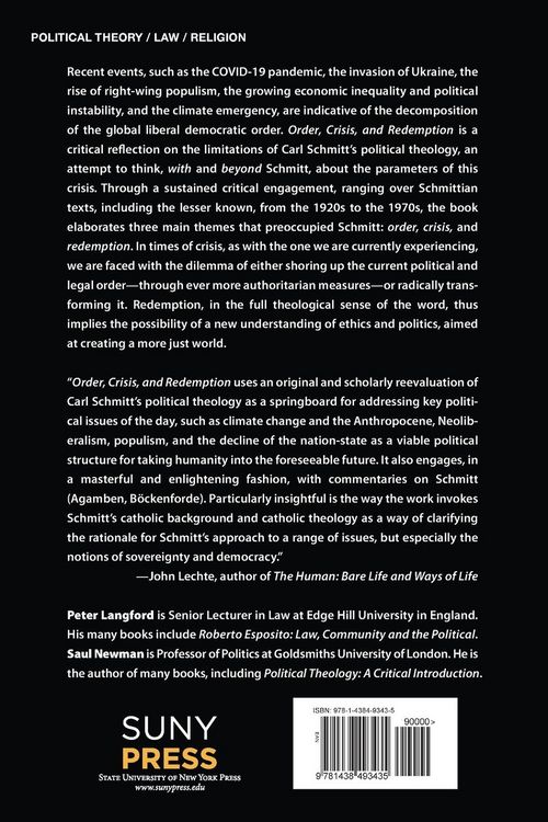 Produktbild: Order, Crisis, and Redemption