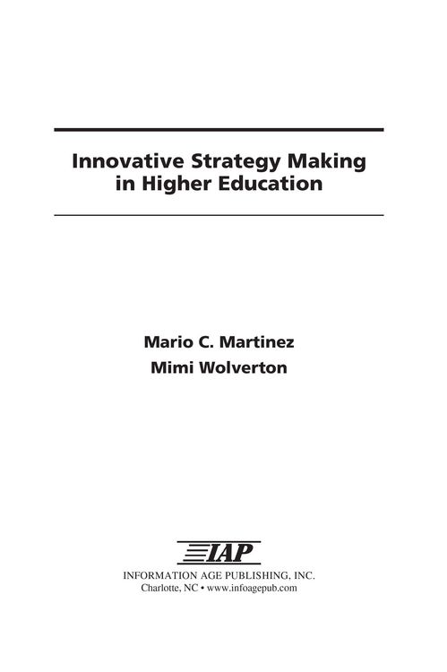 Produktbild: Innovative Strategy Making in Higher Education