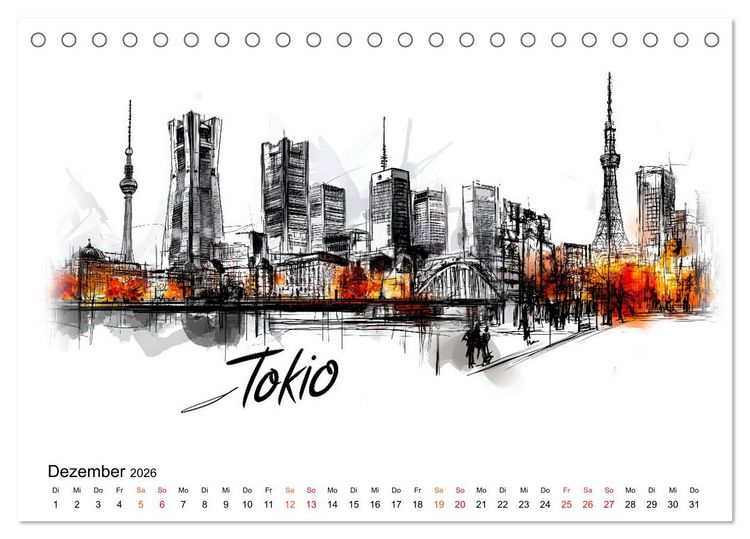 Produktbild: Weltst&auml;dte - ein Kalender f&uuml;r Entdecker (Tischkalender 2026 DIN A5 quer), CALVENDO Monatskalender