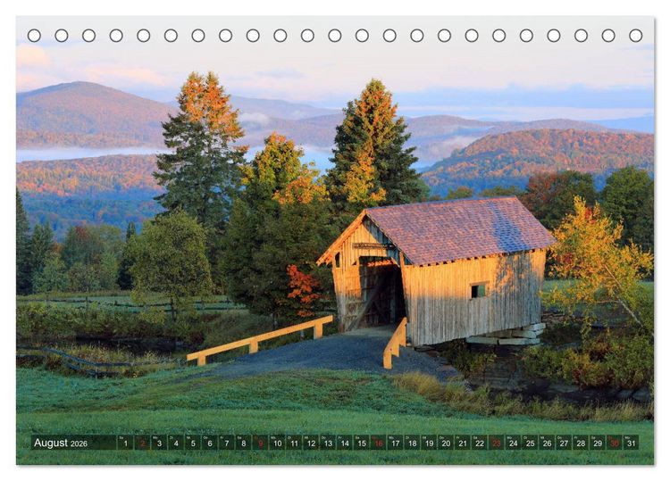Produktbild: Neuengland - Von Rhode Island bis Maine (Tischkalender 2026 DIN A5 quer), CALVENDO Monatskalender