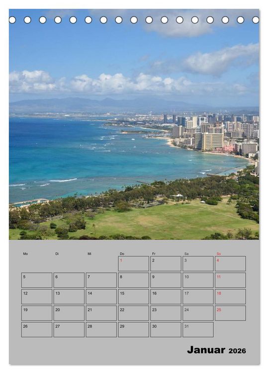 Produktbild: Hawaii - Land of Aloha (Tischkalender 2026 DIN A5 hoch), CALVENDO Monatskalender