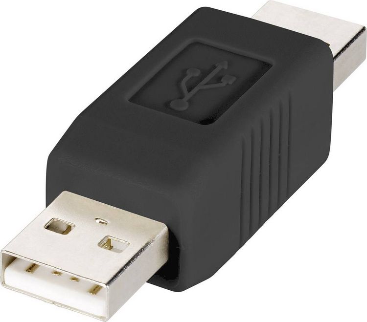 Produktbild: Renkforce USB 2.0 Adapter [1x USB 2.0 Stecker A - 1x USB 2.0 Stecker A] rf-usba-02 vergoldete Steckkontakte