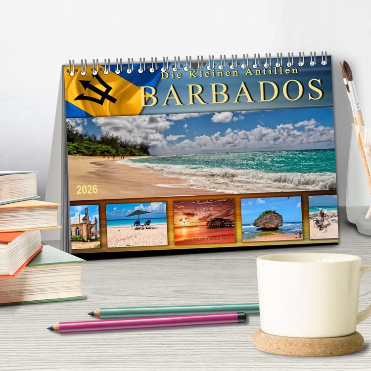 Produktbild: Die kleinen Antillen - Barbados (Tischkalender 2026 DIN A5 quer), CALVENDO Monatskalender