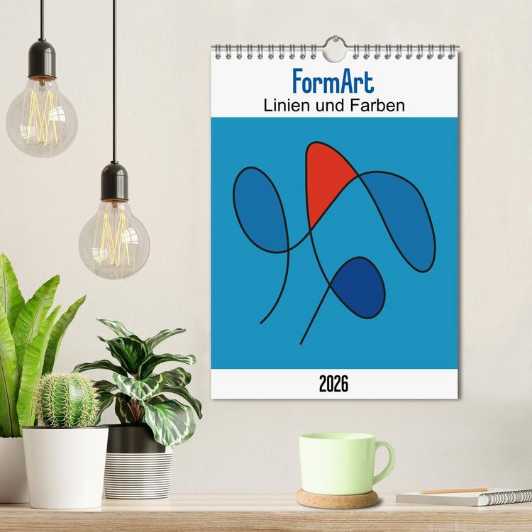 Produktbild: FormArt - Linien und Farben (Wandkalender 2026 DIN A4 hoch), CALVENDO Monatskalender