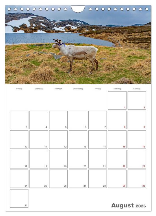 Produktbild: Norwegen - Reiseplaner (Wandkalender 2026 DIN A4 hoch), CALVENDO Monatskalender