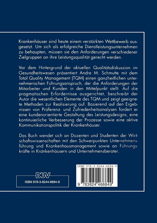 Produktbild: Total Quality Management im Krankenhaus