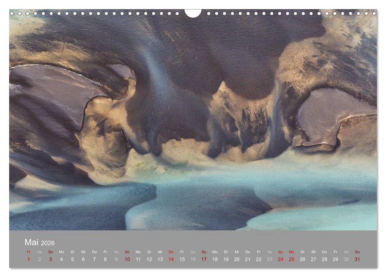 Produktbild: Naturkunst - Luftbilder (Wandkalender 2026 DIN A3 quer), CALVENDO Monatskalender