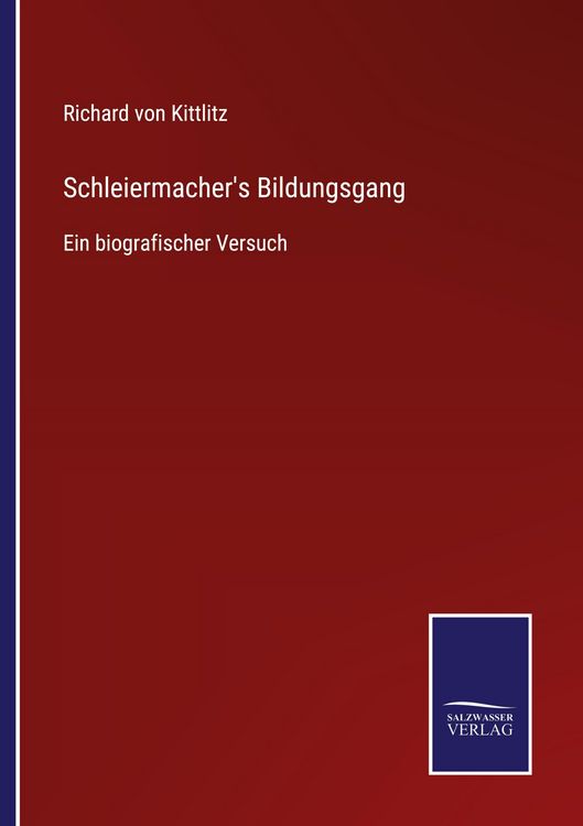 Produktbild: Schleiermacher's Bildungsgang