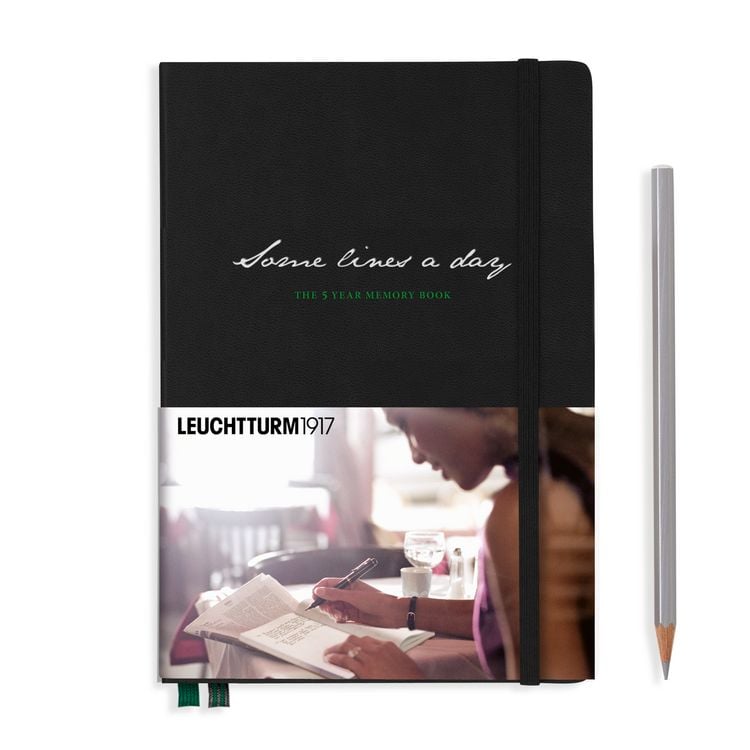 Produktbild: LEUCHTTURM1917 Some lines a day, 5-Jahres-Buch Medium (A5), Schwarz