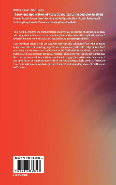 Produktbild: Theory and Application of Acoustic Sources Using Complex Analysis