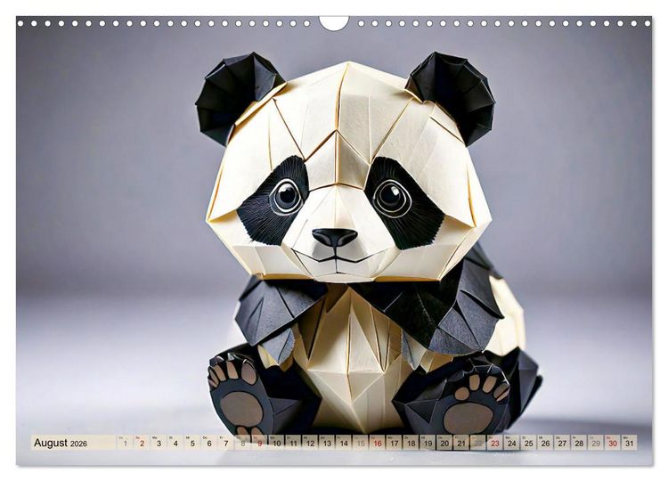 Produktbild: Wilde Origami Tiere (Wandkalender 2026 DIN A3 quer), CALVENDO Monatskalender