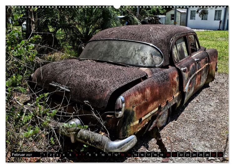 Produktbild: Florida Junk Cars (hochwertiger Premium Wandkalender 2027 DIN A2 quer), Kunstdruck in Hochglanz
