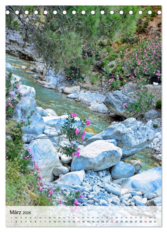 Produktbild: Naturerlebnis Samaria Schlucht auf Kreta (Tischkalender 2026 DIN A5 hoch), CALVENDO Monatskalender