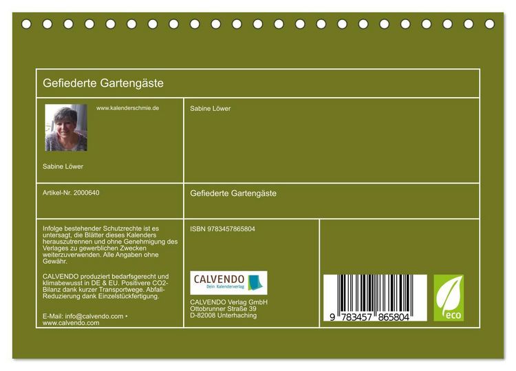 Produktbild: Gefiederte Garteng&auml;ste (Tischkalender 2026 DIN A5 quer), CALVENDO Monatskalender