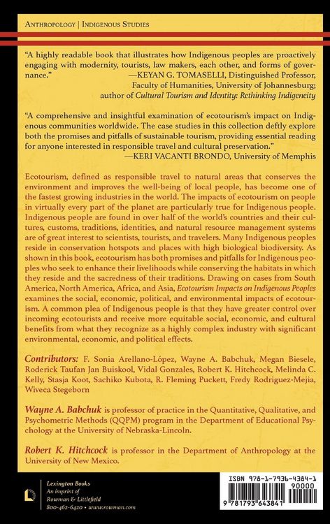 Produktbild: Ecotourism Impacts on Indigenous Peoples