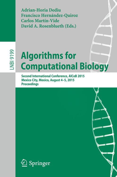 Produktbild: Algorithms for Computational Biology