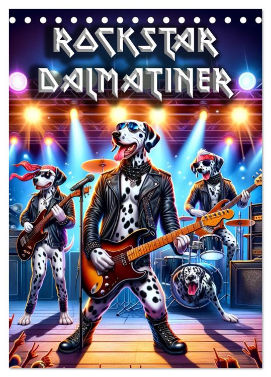 Produktbild: Rockstar Dalmatiner (Tischkalender 2026 DIN A5 hoch), CALVENDO Monatskalender