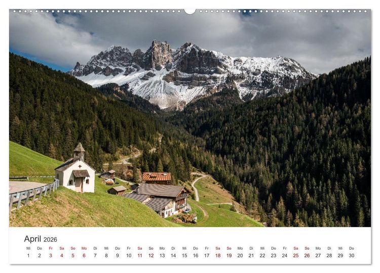 Produktbild: Ein Spaziergang in den Dolomiten (hochwertiger Premium Wandkalender 2026 DIN A2 quer), Kunstdruck in Hochglanz