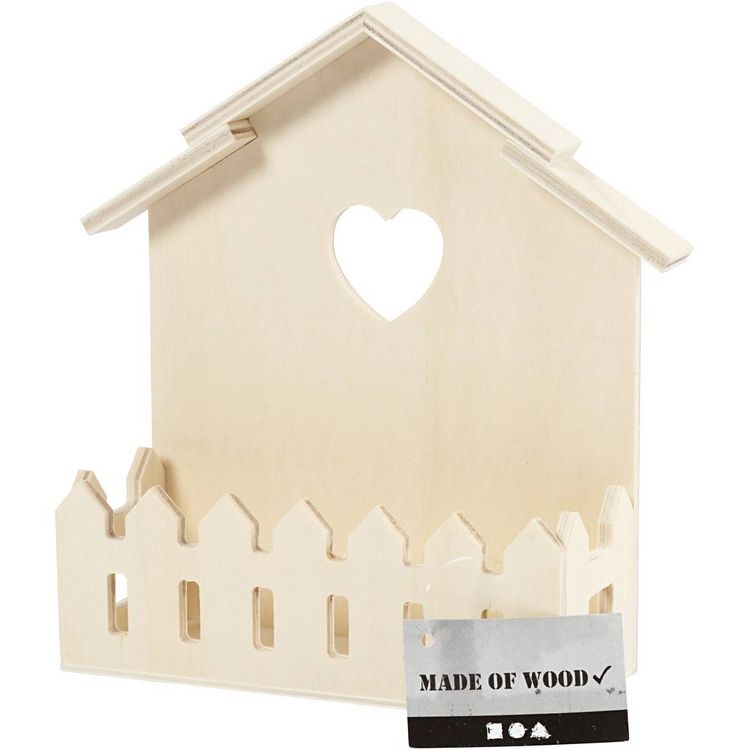 Produktbild: Creativ Company Haus mit Zaun, H 16,5 cm, T 5,5 cm, B 13 cm, 1 Stk
