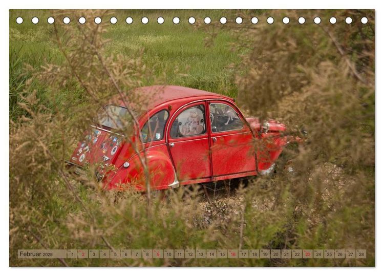 Produktbild: Citro&euml;n 2CV - Ente rot (Tischkalender 2025 DIN A5 quer), CALVENDO Monatskalender