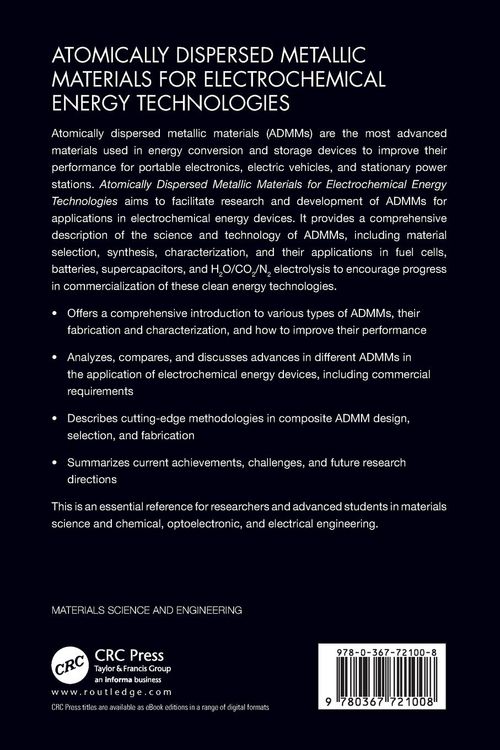 Produktbild: Atomically Dispersed Metallic Materials for Electrochemical Energy Technologies