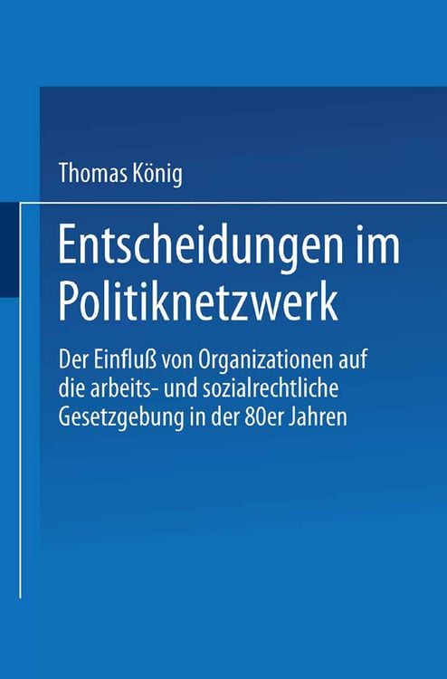 Produktbild: Entscheidungen im Politiknetzwerk