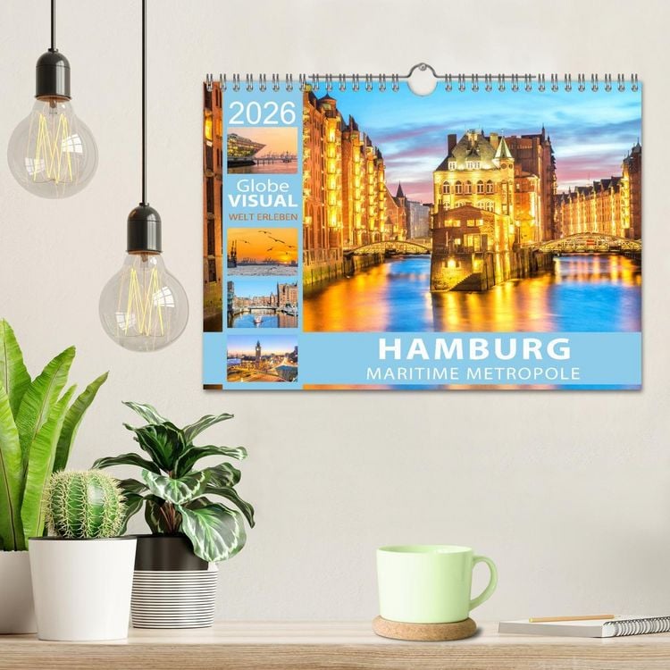 Produktbild: HAMBURG - Maritime Metropole (Wandkalender 2026 DIN A4 quer), CALVENDO Monatskalender