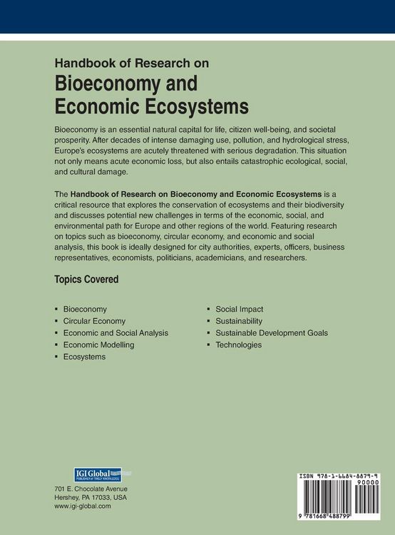 Produktbild: Handbook of Research on Bioeconomy and Economic Ecosystems