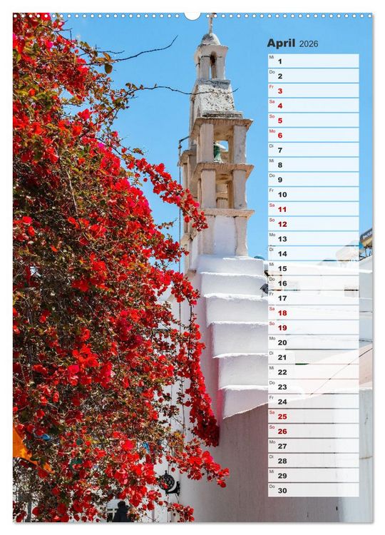 Produktbild: Bunte Treppen auf Mykonos - Reiseplaner (Wandkalender 2026 DIN A2 hoch), CALVENDO Monatskalender