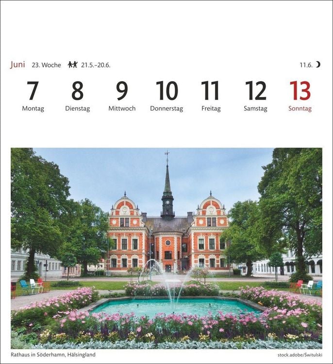 Produktbild: Schweden Sehnsuchtskalender 2027 - Wochenkalender mit 53 Postkarten