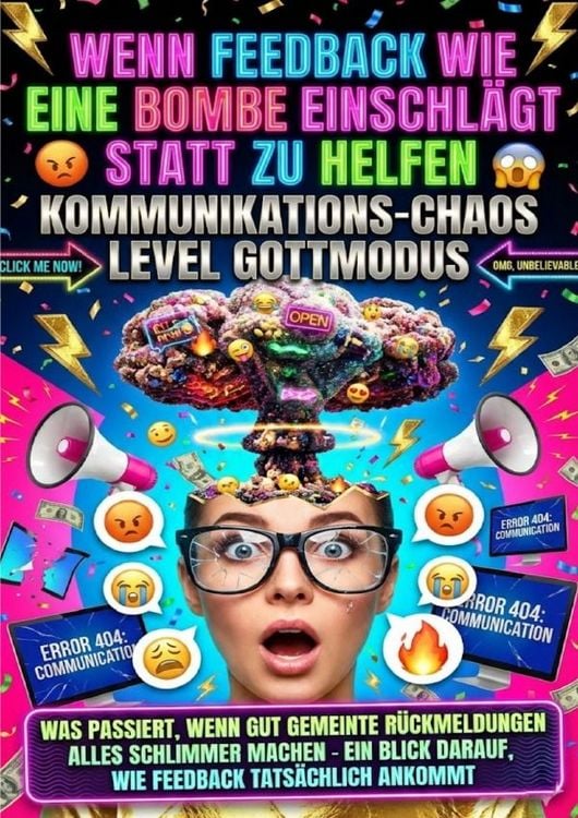 Produktbild: Wenn Feedback Wie Eine Bombe Einschl&auml;gt Statt Zu Helfen: Kommunikations-Chaos Level Gottmodus