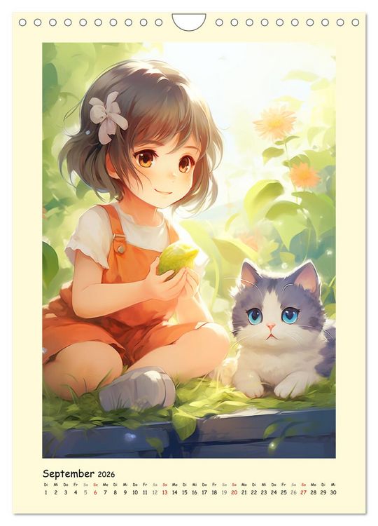 Produktbild: M&auml;dchen. Der Alltag zauberhafter Manga-Girls (Wandkalender 2026 DIN A4 hoch), CALVENDO Monatskalender