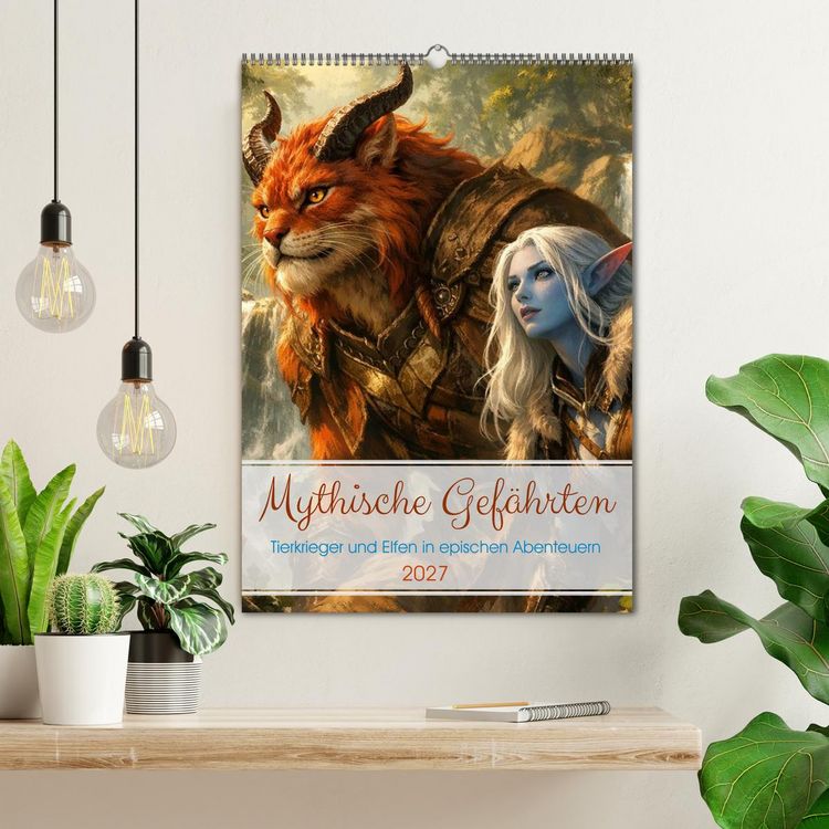 Produktbild: Mythische Gef&auml;hrten (Wandkalender 2027 DIN A2 hoch), CALVENDO Monatskalender
