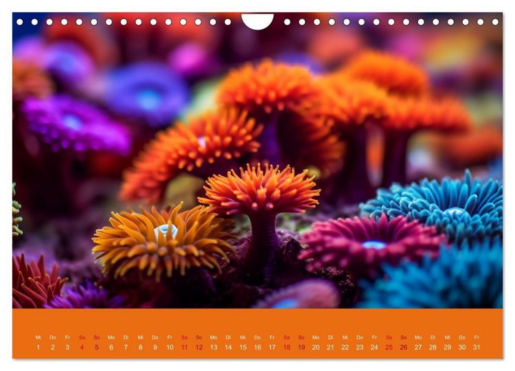 Produktbild: Farbenpracht im Ozean - Die Sch&ouml;nheit der Korallen (Wandkalender 2026 DIN A4 quer), CALVENDO Monatskalender