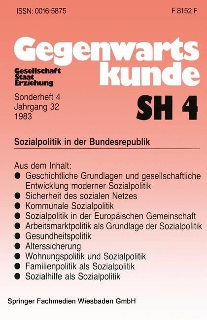 Produktbild: Sozialpolitik in der Bundesrepublik