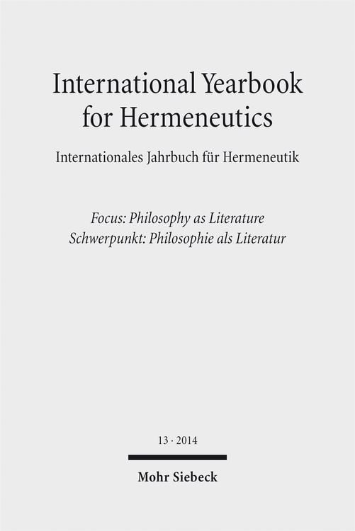 Produktbild: International Yearbook for Hermeneutics / Internationales Jahrbuch f&uuml;r Hermeneutik
