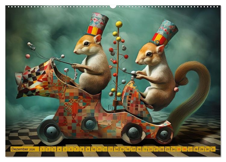 Produktbild: Zirkus Witzig und skurril (Wandkalender 2026 DIN A2 quer), CALVENDO Monatskalender