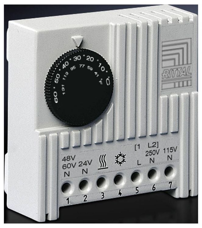 Produktbild: Rittal 3110.000 19 Zoll Netzwerkschrank-Temperaturregler Grau
