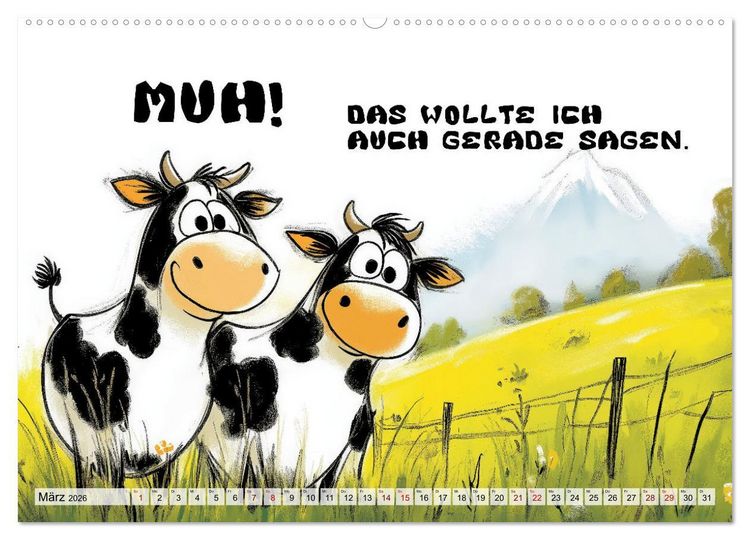 Produktbild: Kuhle Spr&uuml;che (Wandkalender 2026 DIN A2 quer), CALVENDO Monatskalender