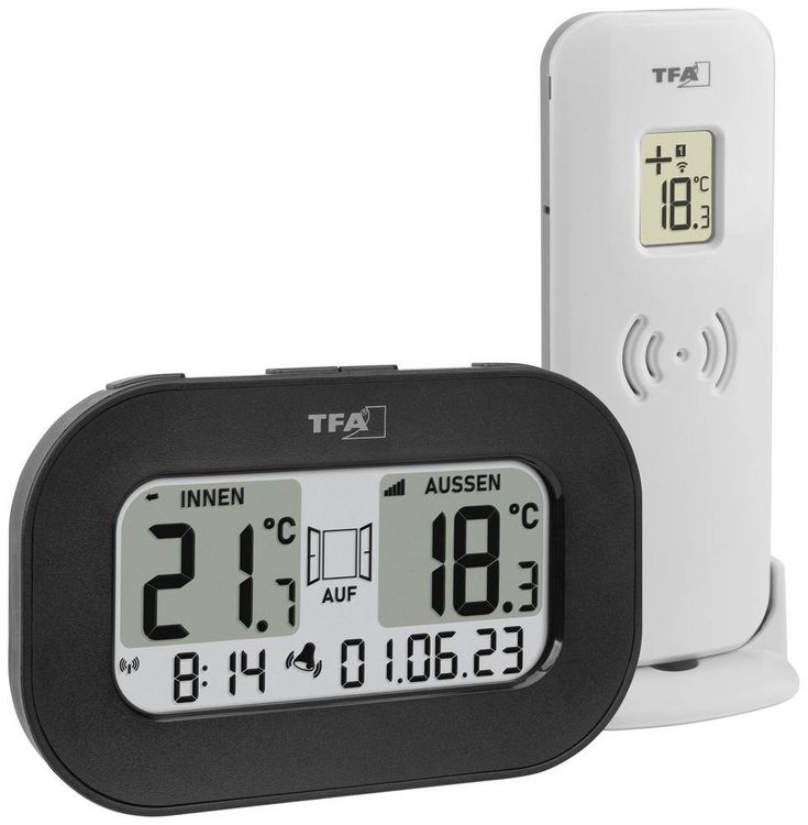 Produktbild: TFA Dostmann Funk-Thermometer COOL@HOME Funk-Thermometer digital Schwarz 30.3046.01