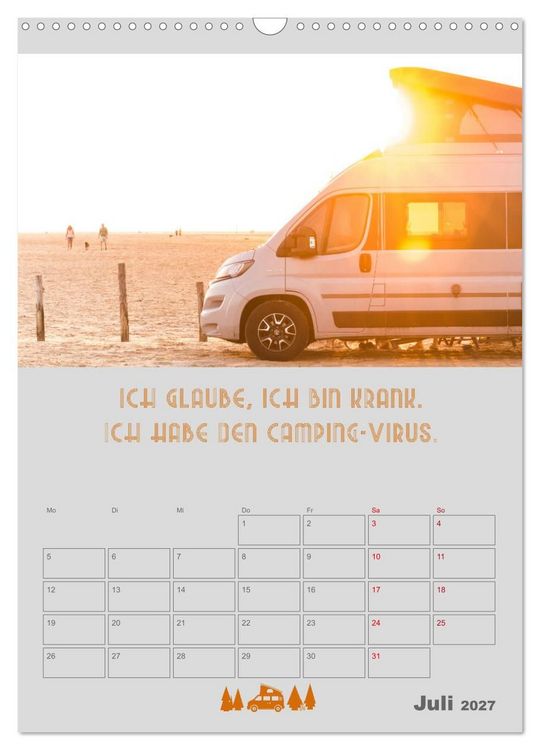 Produktbild: Camping - Hotel kann jeder! (Wandkalender 2027 DIN A3 hoch), CALVENDO Monatskalender