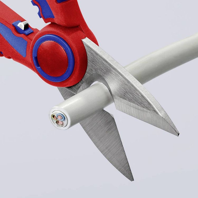 Produktbild: Knipex KNIPEX 95 05 10 SB Elektrikerscheren mit Mehrkomponenten-H&uuml;llen, glasfaserverst&auml;rkt 160 mm 95 05 10 SB