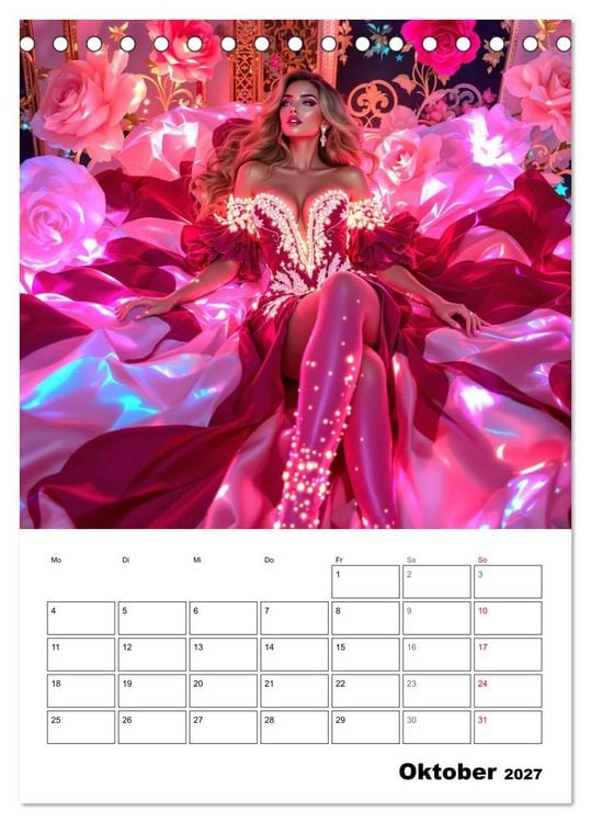 Produktbild: Kleider aus Licht (Tischkalender 2027 DIN A5 hoch), CALVENDO Monatskalender