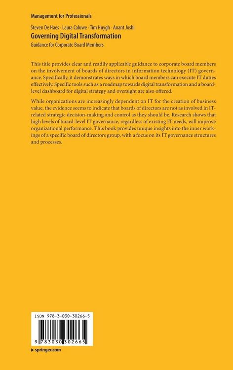 Produktbild: Governing Digital Transformation