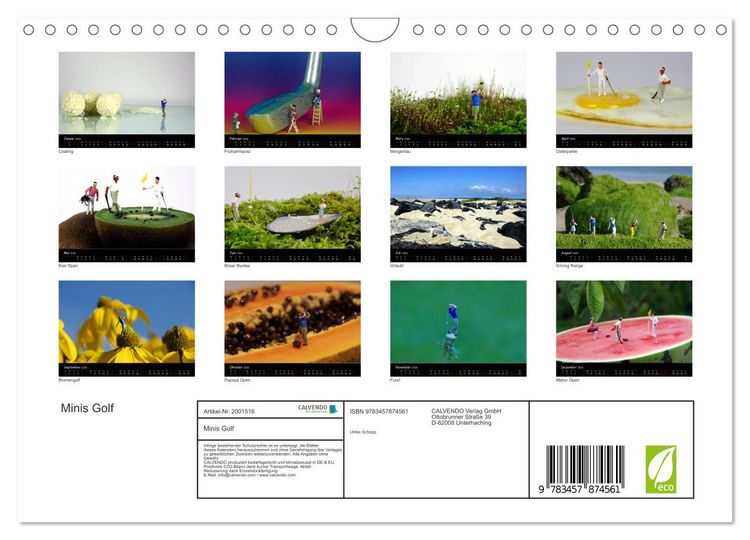 Produktbild: Minis Golf (Wandkalender 2026 DIN A4 quer), CALVENDO Monatskalender