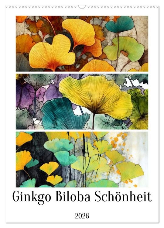 Produktbild: Ginkgo Biloba Sch&ouml;nheit (Wandkalender 2026 DIN A2 hoch), CALVENDO Monatskalender
