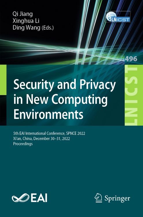 Produktbild: Security and Privacy in New Computing Environments